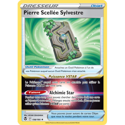 Pierre Scellée Sylvestre - 156/195 - Holo Rare / Reverse - Carte Pokémon Tempête Argentée EB12