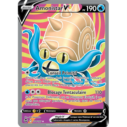 Amonistar V - 174/195 - Ultra Rare Full Art - Carte Pokémon Tempête Argentée EB12