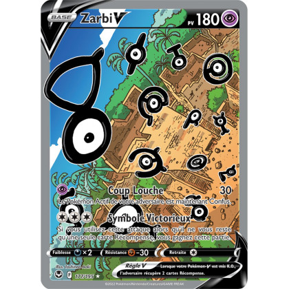 Zarbi V - 177/195 - Ultra Rare Full Art Alternative - Carte Pokémon Tempête Argentée EB12