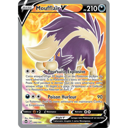 Moufflair V - 180/195 - Ultra Rare Full Art - Carte Pokémon Tempête Argentée EB12