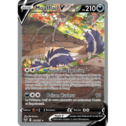 Moufflair V - 181/195 - Ultra Rare Full Art Alternative - Carte Pokémon Tempête Argentée EB12