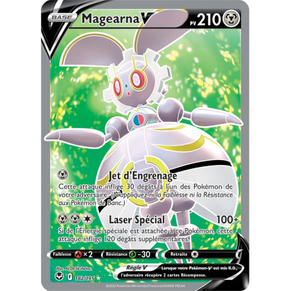 Magearna V - 182/195 - Ultra Rare Full Art - Carte Pokémon Tempête Argentée EB12