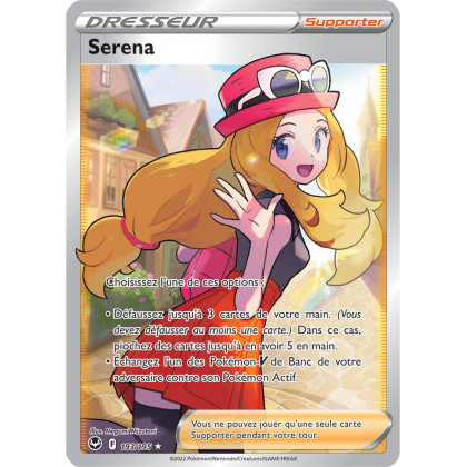 Serena - 193/195 - Dresseur Ultra Rare Full Art - Carte Pokémon Tempête Argentée EB12