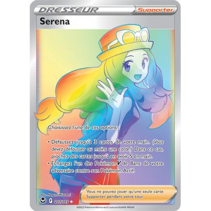 Serena - 207/195 - Dresseur Arc en Ciel Secrète Rare - Carte Pokémon Tempête Argentée EB12