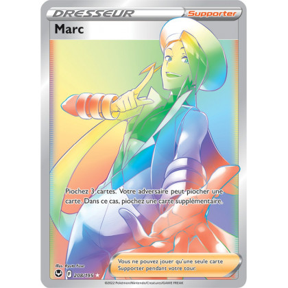 Marc - 208/195 - Dresseur Arc en Ciel Secrète Rare - Carte Pokémon Tempête Argentée EB12