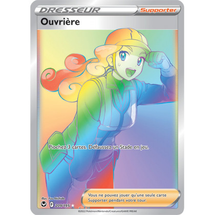 Ouvrière - 209/195 - Dresseur Arc en Ciel Secrète Rare - Carte Pokémon Tempête Argentée EB12