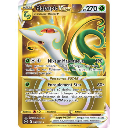 Majaspic VSTAR - 210/195 - Secrète Gold Rare - Carte Pokémon Tempête Argentée EB12
