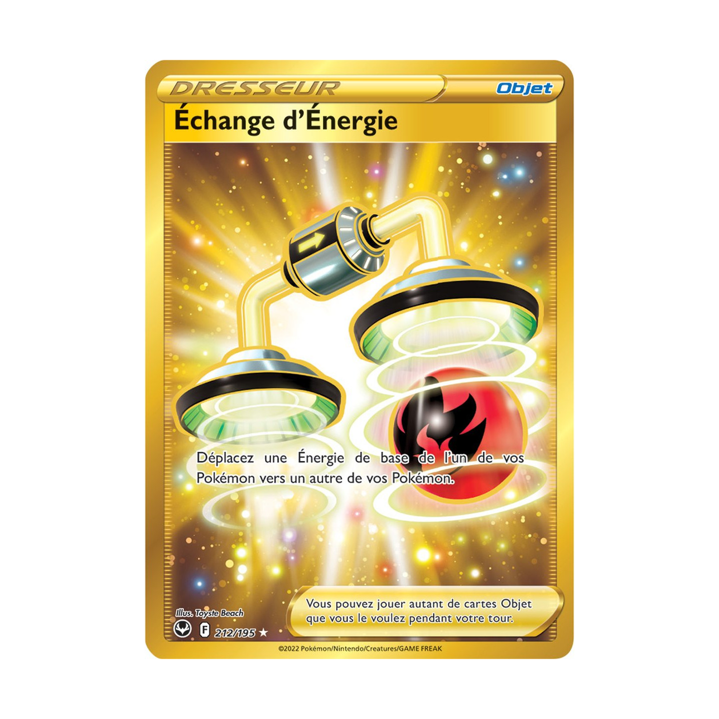 Échange d'Énergie - 212/195 - Dresseur Secrète Gold - Carte