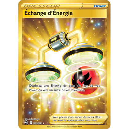 Échange d'Énergie - 212/195 - Dresseur Secrète Gold - Carte Pokémon Tempête Argentée EB12