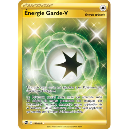 Énergie Garde-V - 215/195 - Énergie Secrète Gold - Carte Pokémon Tempête Argentée EB12