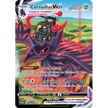 Corvaillus VMAX - TG19/TG30 - Full Art Alternative Secrète - Carte Pokémon Tempête Argentée EB12