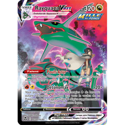 Rayquaza VMAX - TG20/TG30 - Full Art Alternative Mille Poings Secrète - Carte Pokémon Tempête Argentée EB12