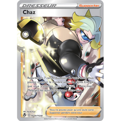 Chaz - TG24/TG30 - Dresseur Full Art Secrète - Carte Pokémon Tempête Argentée EB12