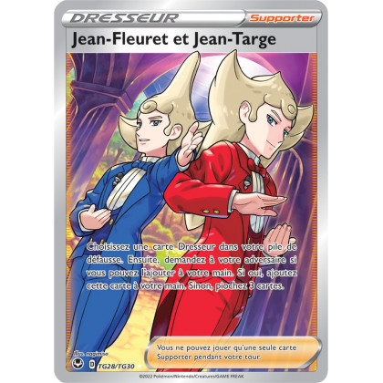 Jean-Fleuret et Jean-Targe - TG28/TG30 - Dresseur Full Art Secrète - Carte Pokémon Tempête Argentée EB12