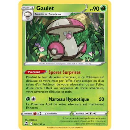 Gaulet - 012/195 - Rare / Reverse - Carte Pokémon Tempête Argentée EB12