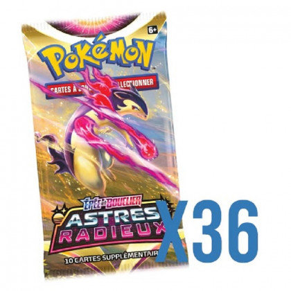 Pokémon - Lot de 36 Boosters Astres Radieux EB10 Épée et Bouclier