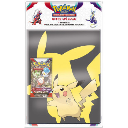 Pokémon - Pack Portfolio Pikachu + Booster SV01 Écarlate et Violet