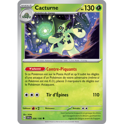 Cacturne - 006/198 - Carte Pokémon Écarlate et Violet EV01
