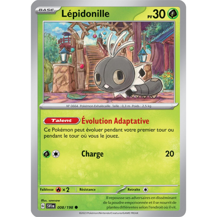 Lépidonille - 008/198 - Carte Pokémon Écarlate et Violet EV01