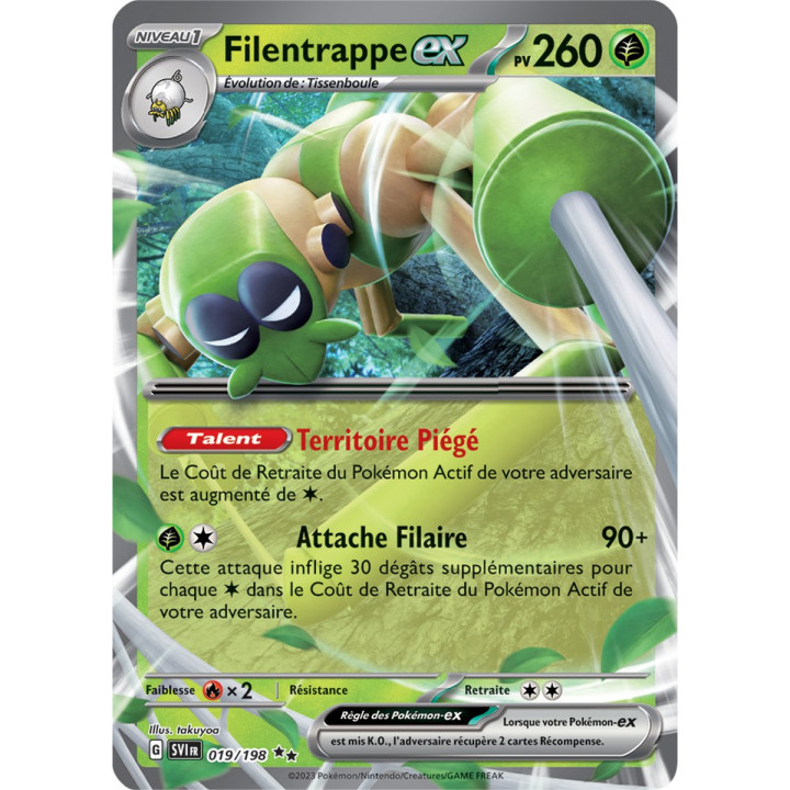 Filentrappe ex - 019/198 - Carte Pokémon Écarlate et Violet EV01
