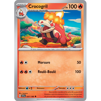 Crocogril - 037/198 - Carte Pokémon Écarlate et Violet EV01