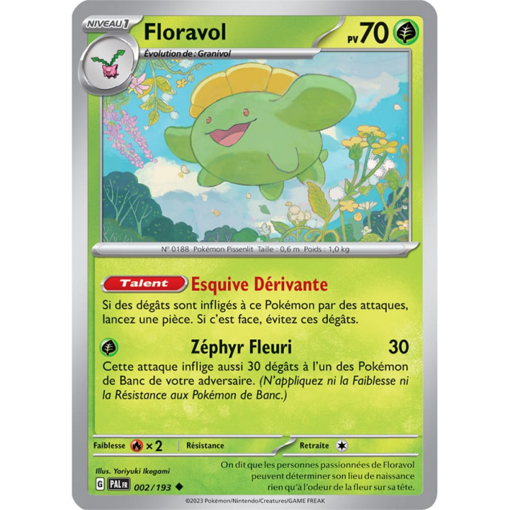 Floravol - 002/193 - Carte Pokémon Évolutions à Paldea EV02