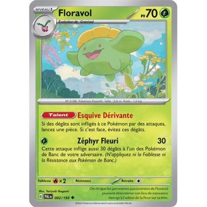 Floravol - 002/193 - Carte Pokémon Évolutions à Paldea EV02
