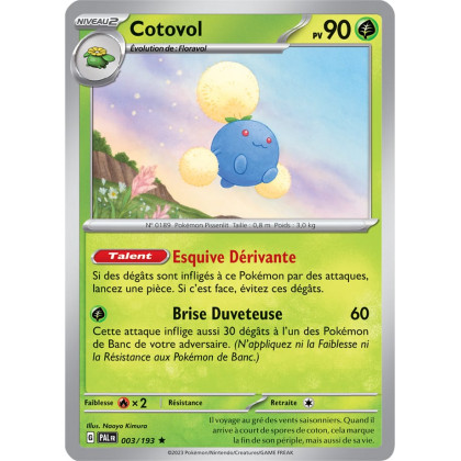 Cotovol - 003/193 - Carte Pokémon Évolutions à Paldea EV02