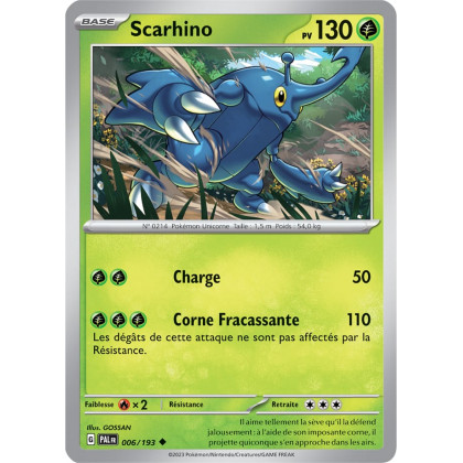 Scarhino - 006/193 - Carte Pokémon Évolutions à Paldea EV02