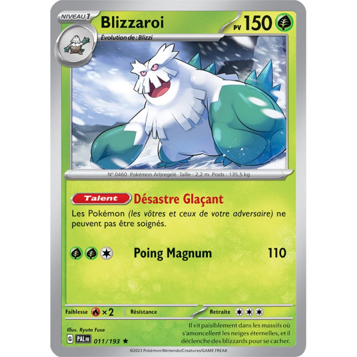 Blizzaroi - 011/193 - Carte Pokémon Évolutions à Paldea EV02