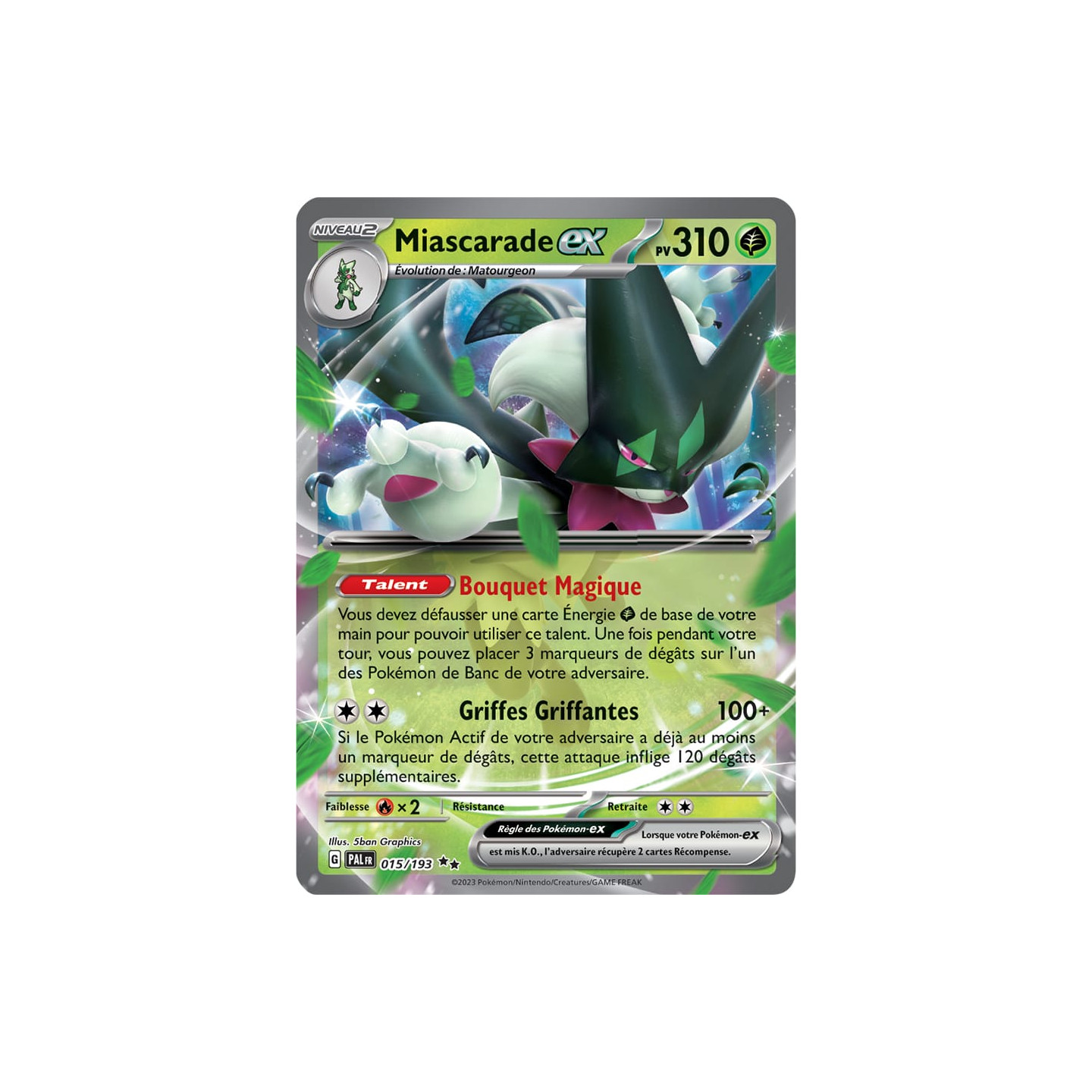 Miascarade EX - 015/193 - Carte Pokémon Évolutions à Paldea EV02 -  DracauGames