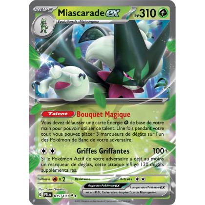 Miascarade EX - 015/193 - Carte Pokémon Évolutions à Paldea EV02
