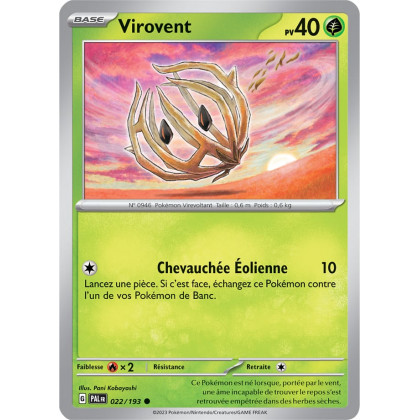 Virovent - 022/193 - Carte Pokémon Évolutions à Paldea EV02