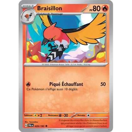 Braisillon - 029/193 - Carte Pokémon Évolutions à Paldea EV02