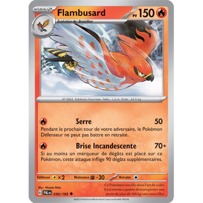 Flambusard - 030/193 - Carte Pokémon Évolutions à Paldea EV02