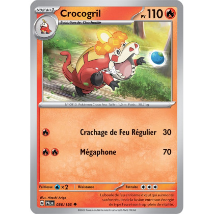 Crocogril - 036/193 - Carte Pokémon Évolutions à Paldea EV02