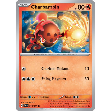 Charbambin - 039/193 - Carte Pokémon Évolutions à Paldea EV02
