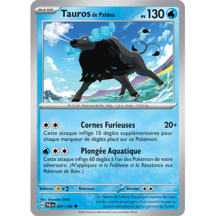 Tauros de Paldea - 041/193 - Carte Pokémon Évolutions à Paldea EV02