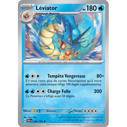 Léviator - 043/193 - Carte Pokémon Évolutions à Paldea EV02