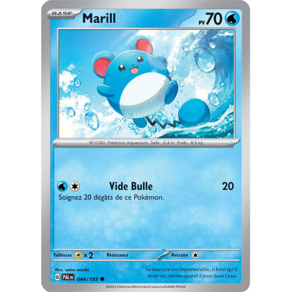 Marill - 044/193 - Carte Pokémon Évolutions à Paldea EV02