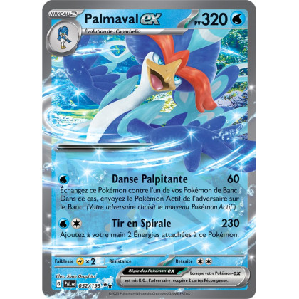 Palmaval EX - 052/193 - Carte Pokémon Évolutions à Paldea EV02
