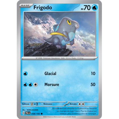 Frigodo - 058/193 - Carte Pokémon Évolutions à Paldea EV02