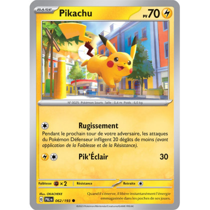 Pikachu - 062/193 - Carte Pokémon Évolutions à Paldea EV02