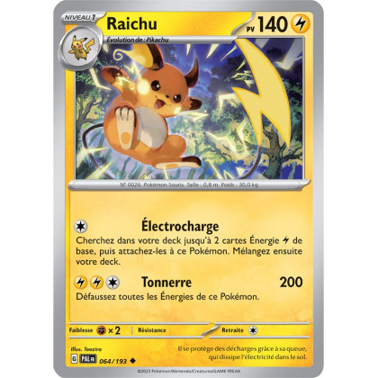 Raichu - 064/193 - Carte Pokémon Évolutions à Paldea EV02