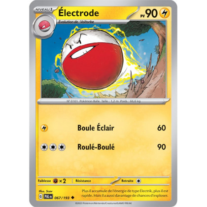 Électrode - 067/193 - Carte Pokémon Évolutions à Paldea EV02
