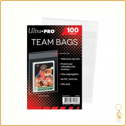 Pochettes - Ultra Pro - Team Bags - 100 Protèges TopLoader - Transparent
