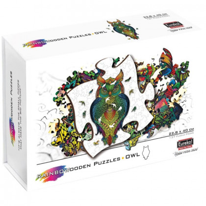 Rainbow Puzzle en bois - Hibou - 137 pièces