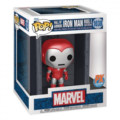 Marvel POP! Deluxe Hall of Armor Iron Man Model 8 Silver Centurion PX Exclusive Vinyle Figurine 10cm N°1038