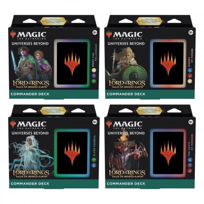 Magic the Gathering - The Lord of the Rings : Tales of Middle-Earth - Lot des 4 Decks Commander *ANGLAIS*