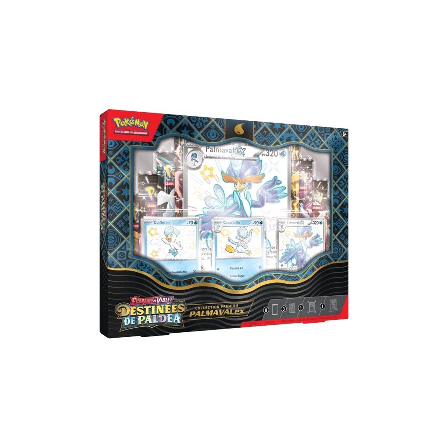 Pokémon JCC - Set de 3 Pokébox EV4.5 Destinées de Paldea (Dracaufeu,  Fort-Ivoire, Roue-de-Fer) *FR*